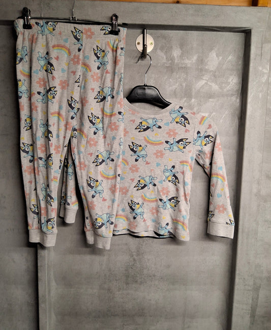 Nutmeg Bluey Grey Winter Pyjamas – Age 5-6 Years – 100% Cotton
