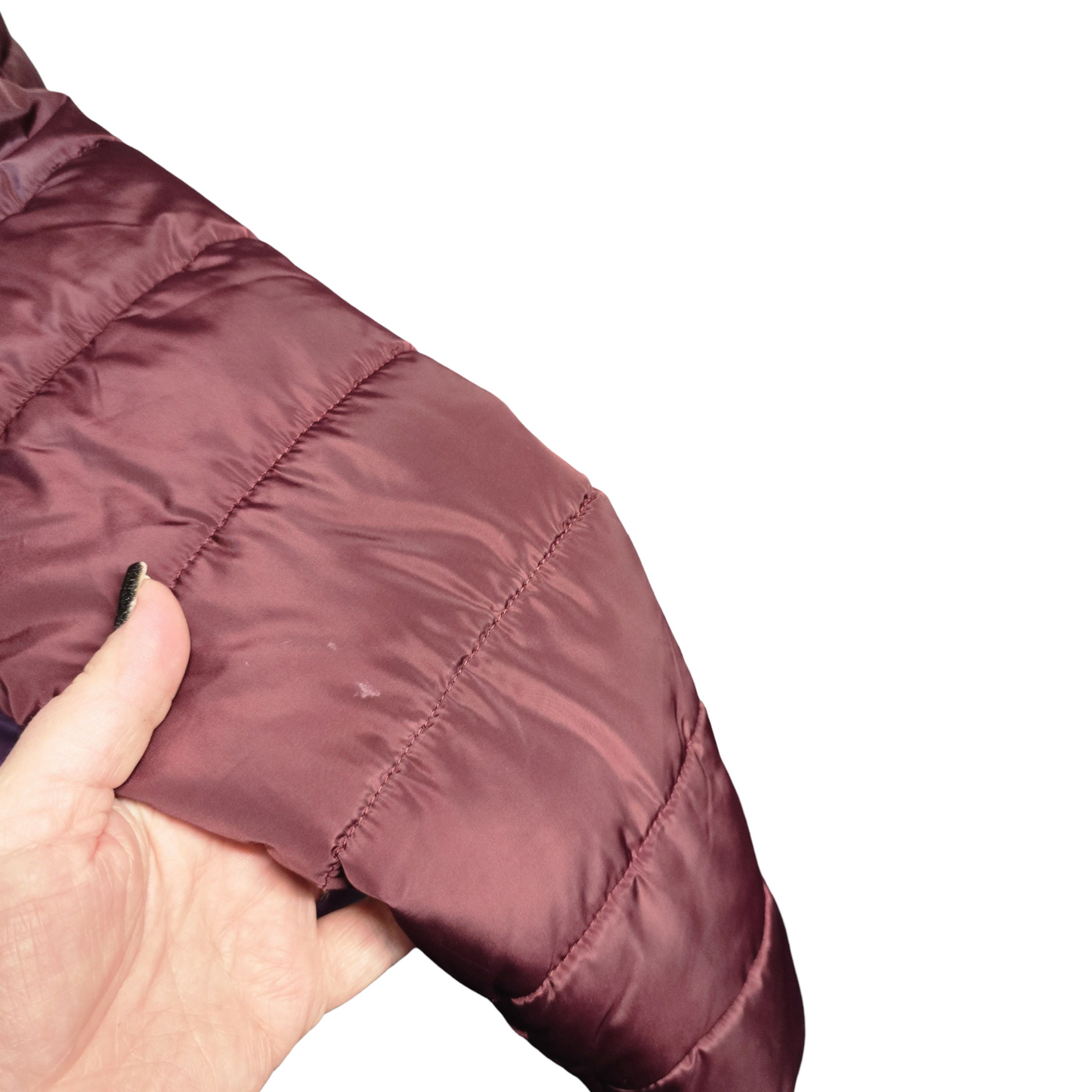 Klass Purple Quilted Puffer Midi Coat – Size M (12/14) – Warm Winter Jacket