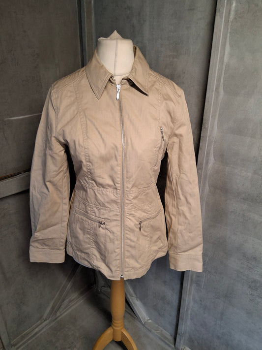 Next Y2K Petite Cream Cotton Jacket – Size 12 – Timeless 2002 Style