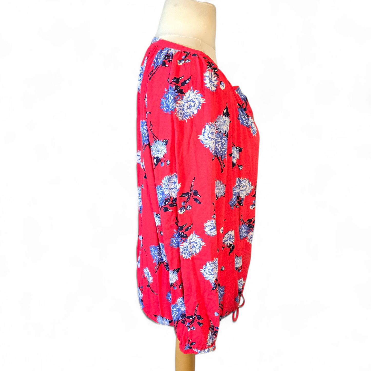 George Red & Blue Floral Blouse – Size 20 Relaxed Fit