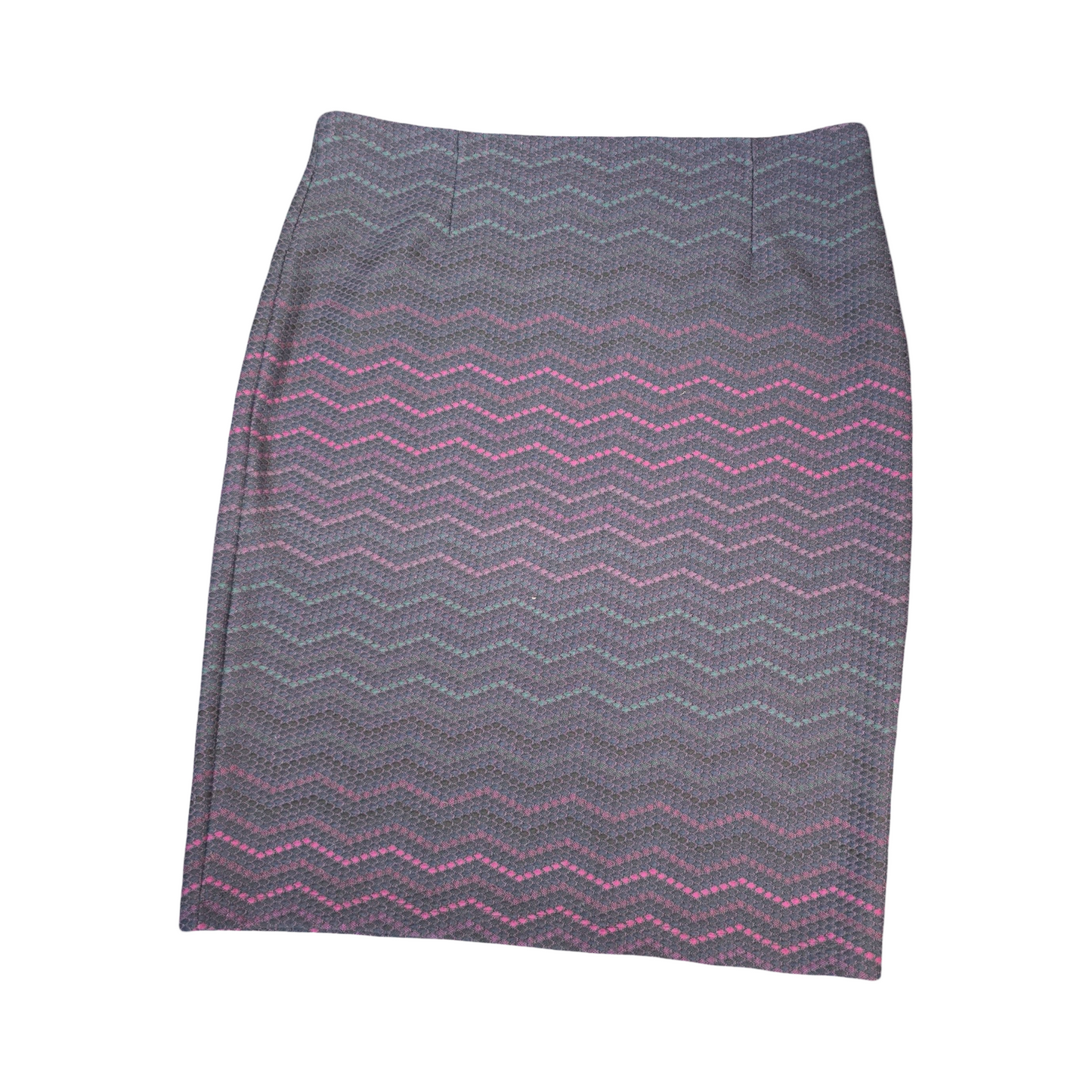 Tu Purple & Pink Zigzag Bodycon Skirt – Size 18 – Knee/Midi Length