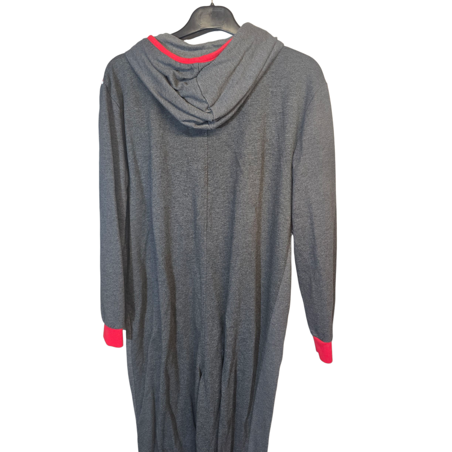 Avenue Grey & Red Christmas Onesie – Size 12/14 – Hooded Zip-Up Festive Loungewear