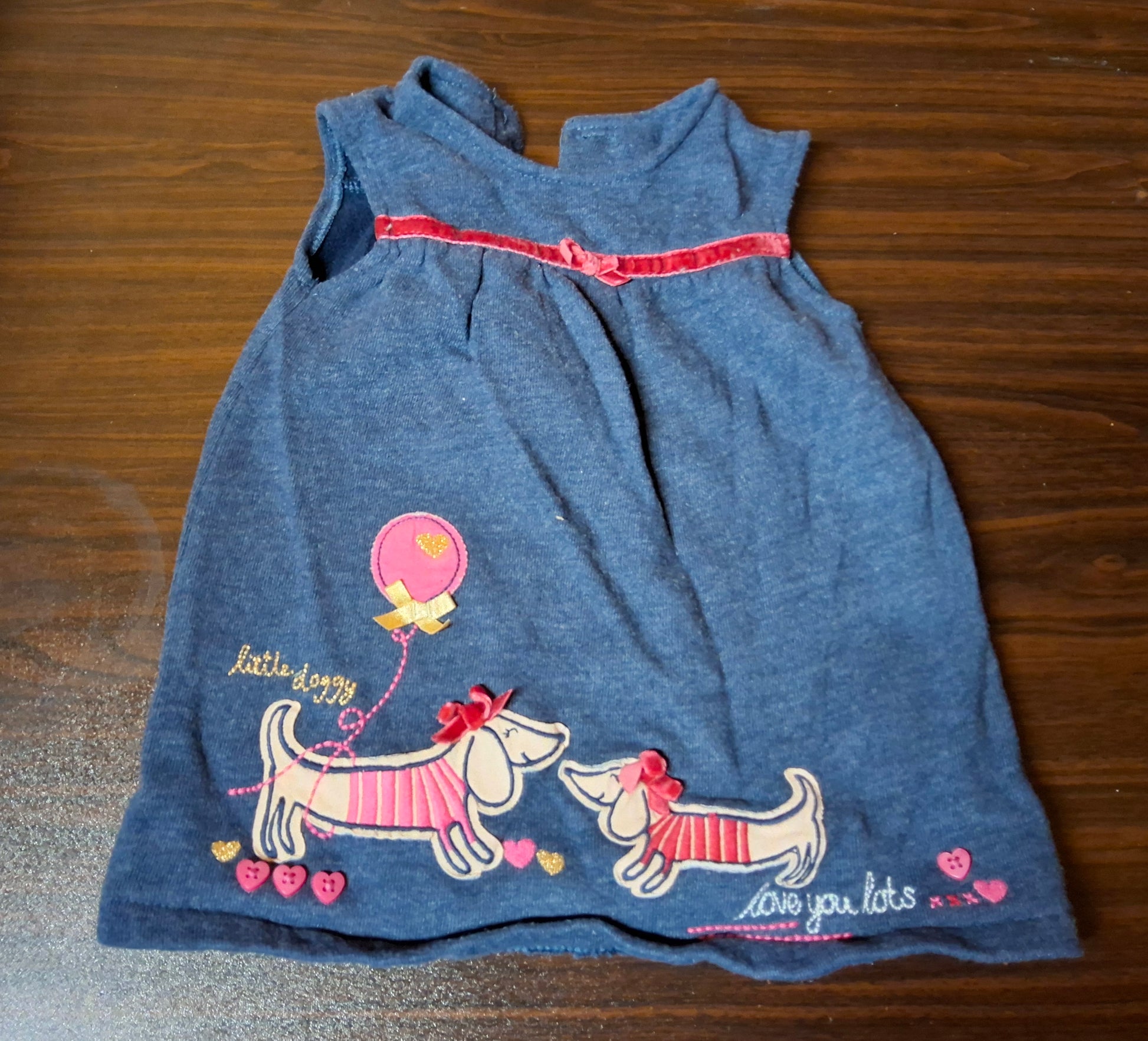 George Girls Navy Dress – 3–6 Months – Cotton Blend
