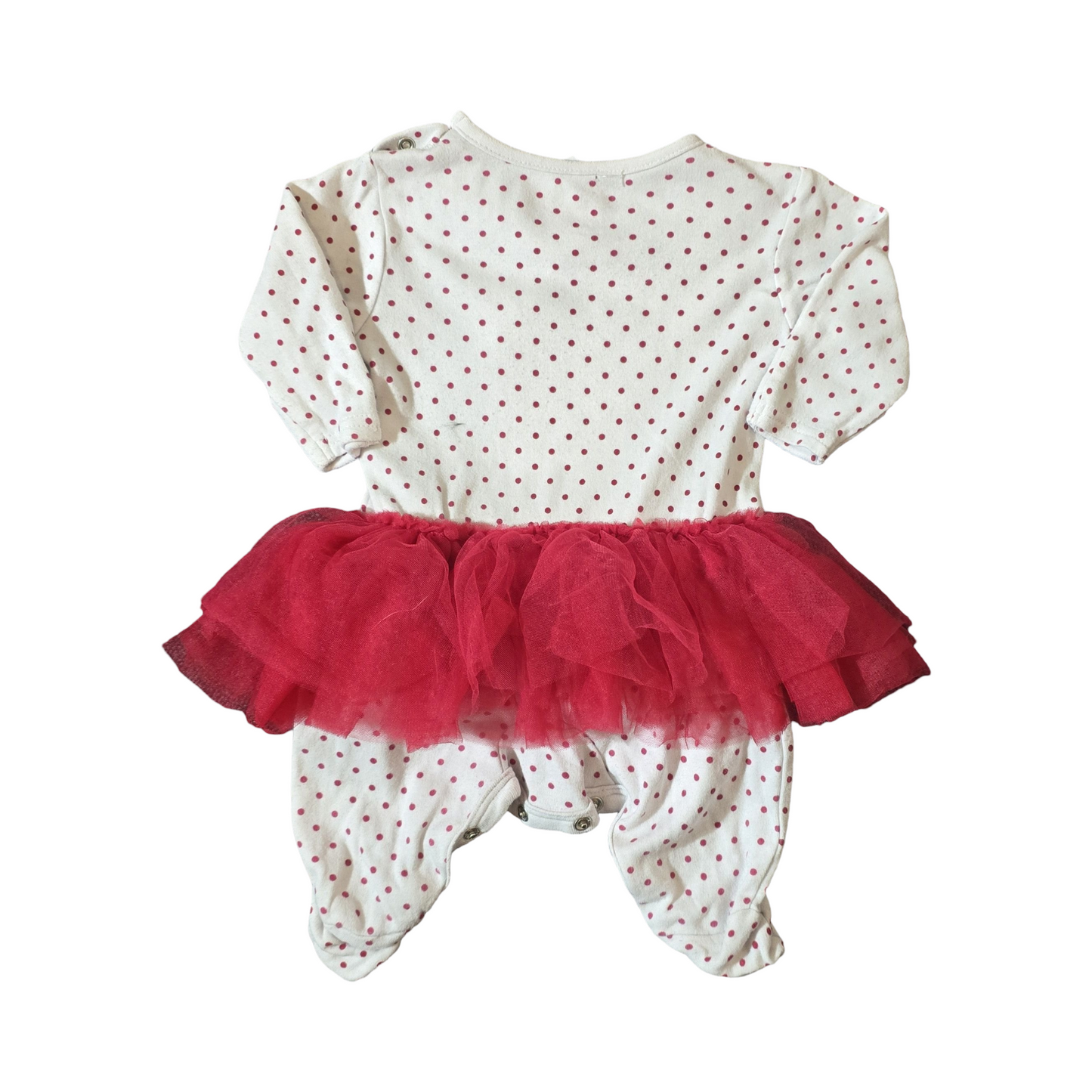 Early Days Red Tutu Reindeer Sleepsuit – 0–3 Months Girls