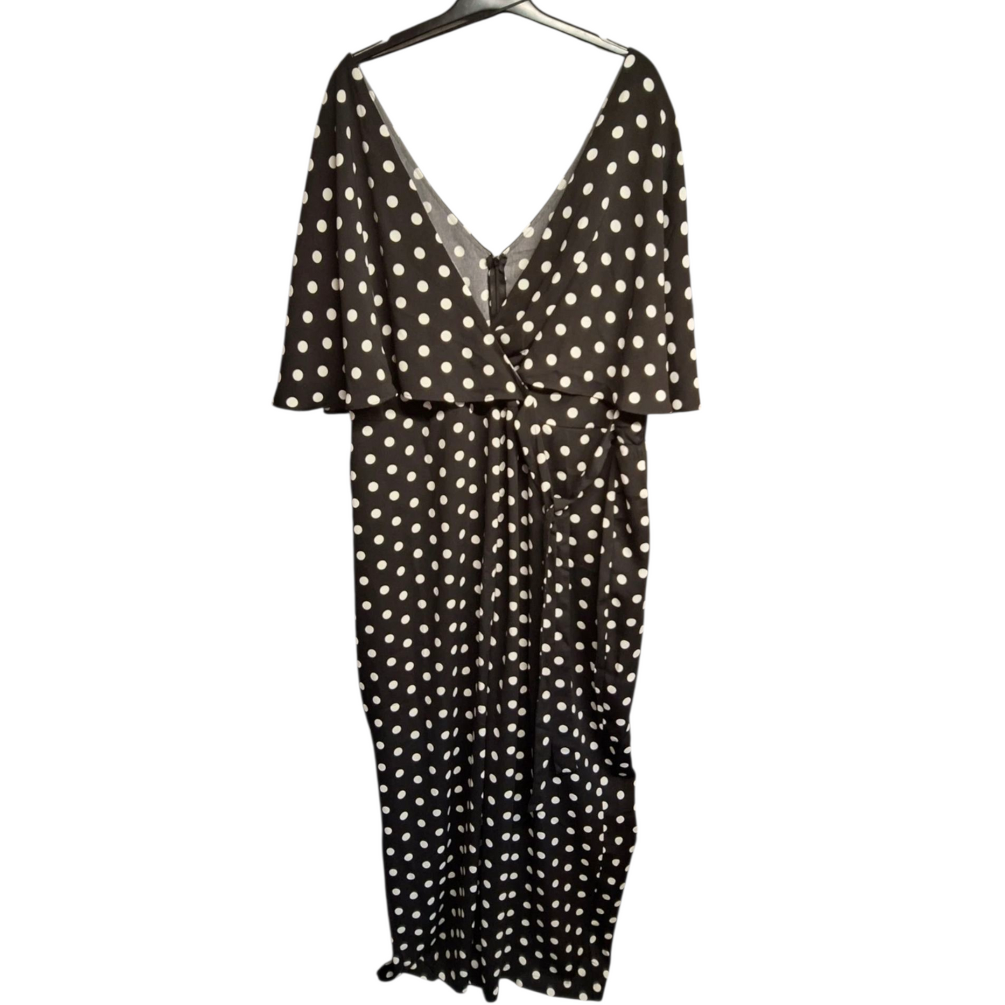 Wallis Black & White Polka Dot Jumpsuit – UK 26 – Serving curves and cocktails