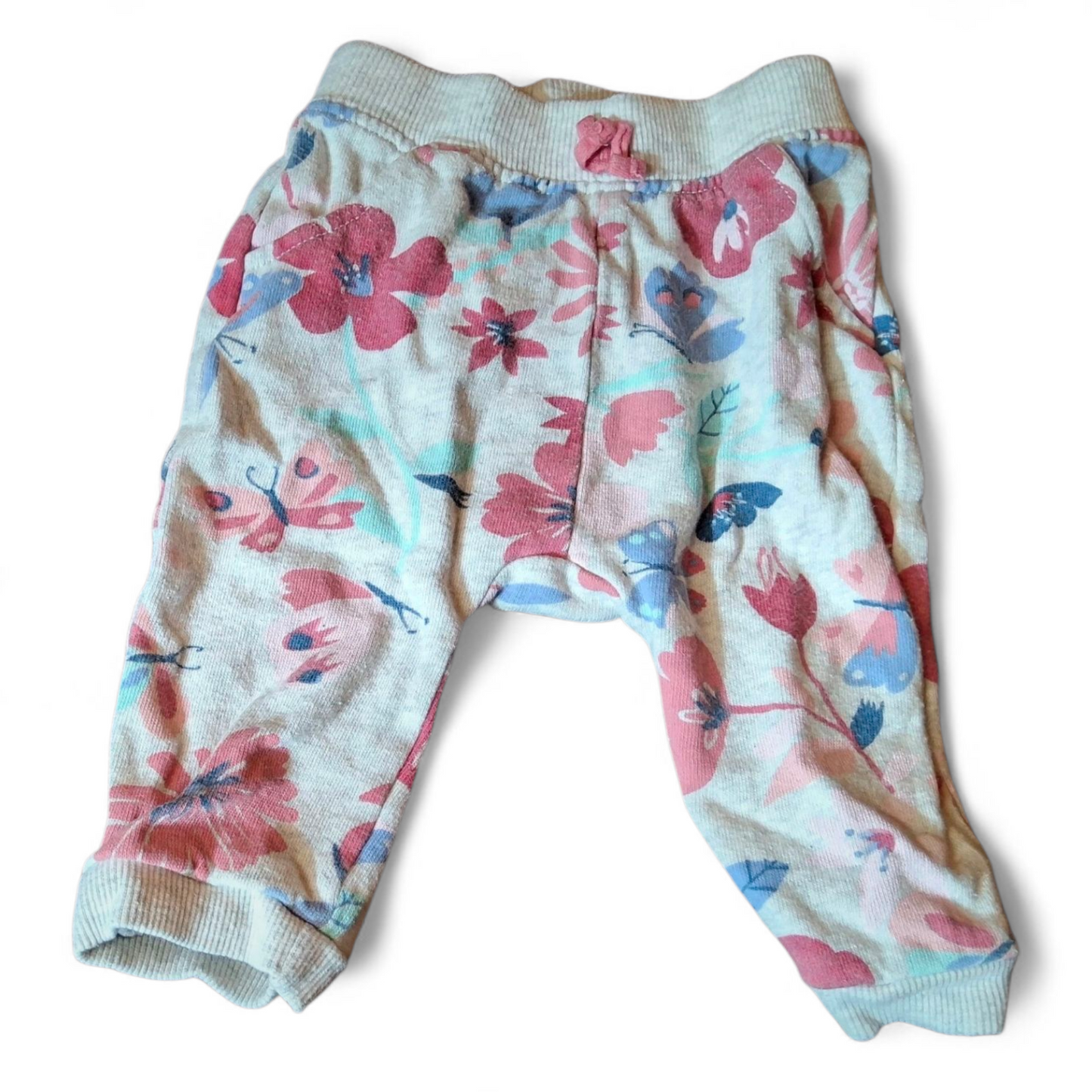 George Girls Floral Joggers – 3–6 Months – 100% Cotton