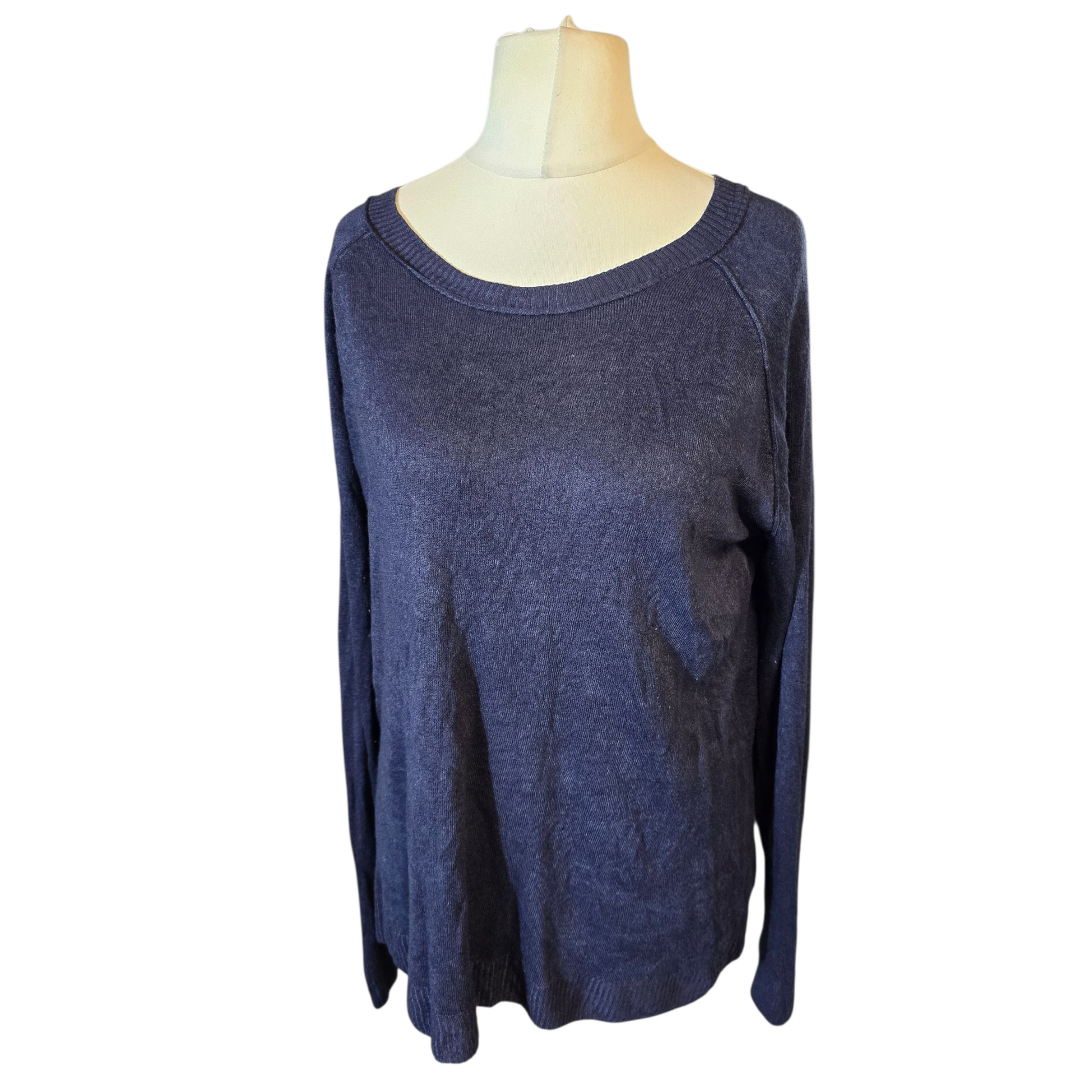 Tu Navy Long Sleeve Jumper – Size 22 – 100% Acrylic