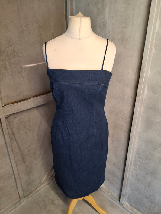 Brooks Brothers Dark Denim A-Line Dress – Size 8 – 100% Cotton
