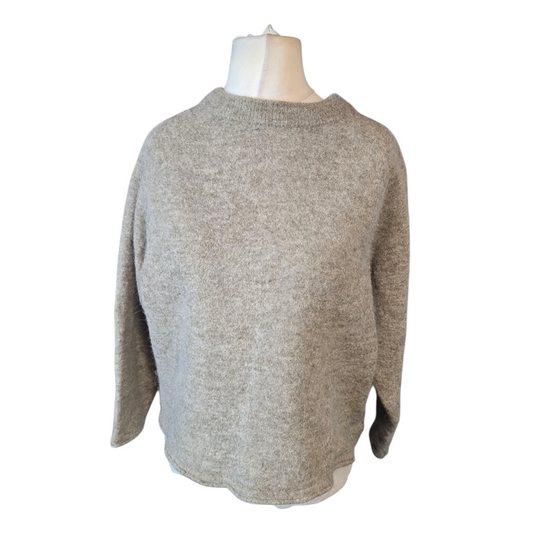 Next Grey Oversized Box-Fit Jumper – Size L (Fits size 14/16)