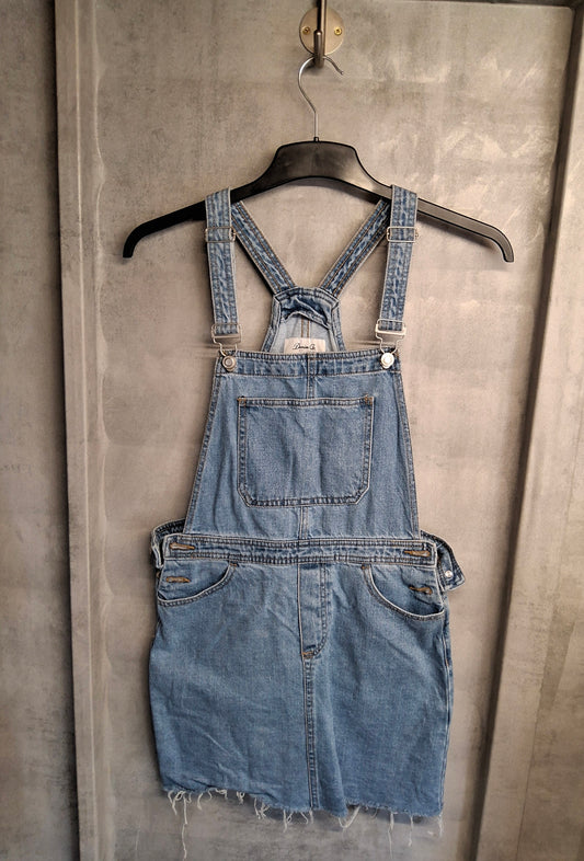 Primark Denim Pinafore Dress – Size 10 | 100% Cotton | Mini-to-Knee Casual Cool