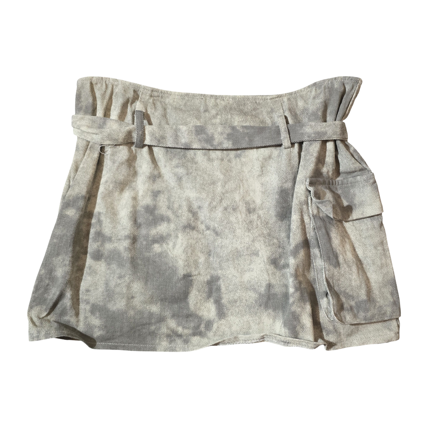 Prettylittlething Grey Stone Cargo Mini Skirt – Size 12 – 100% Cotton