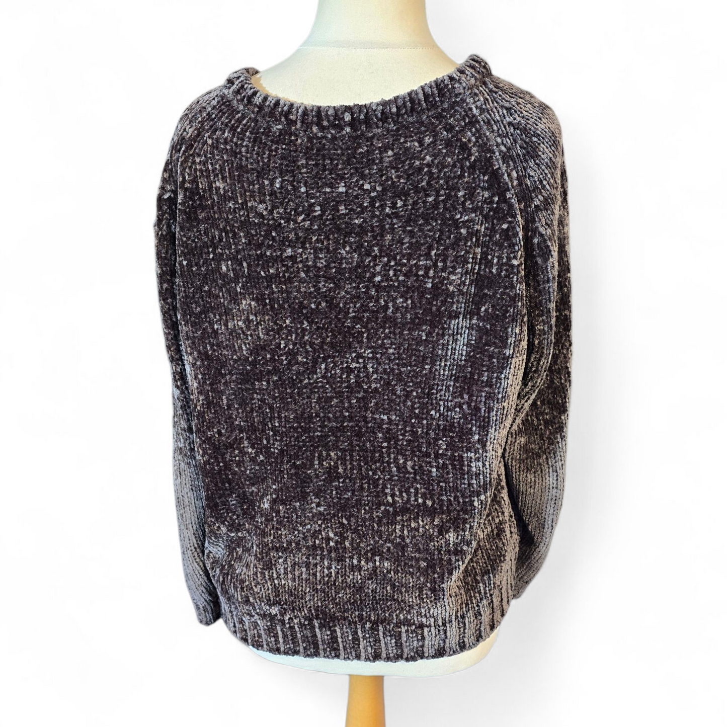 Next Dark Grey Velvet Jumper – Size Small (UK size 8/10)