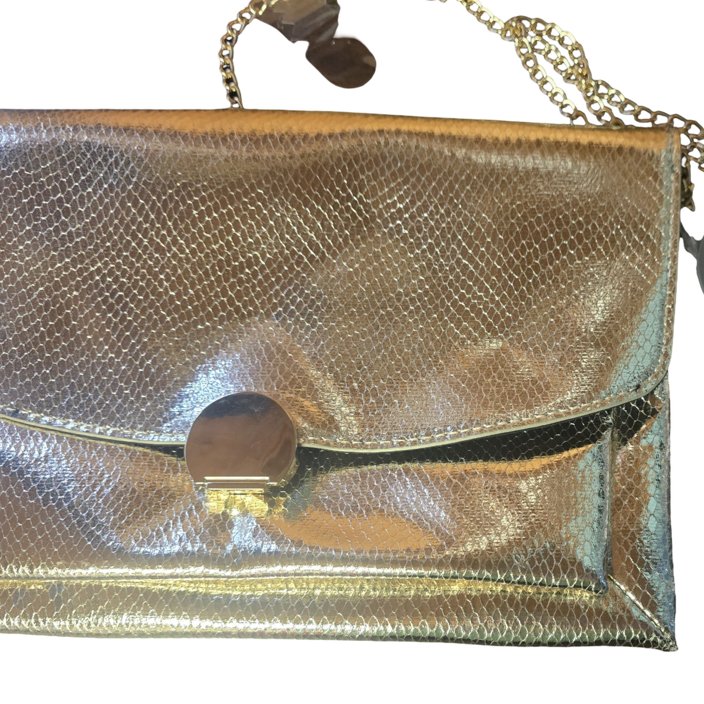 Primark Gold Croc-Style Shoulder Bag