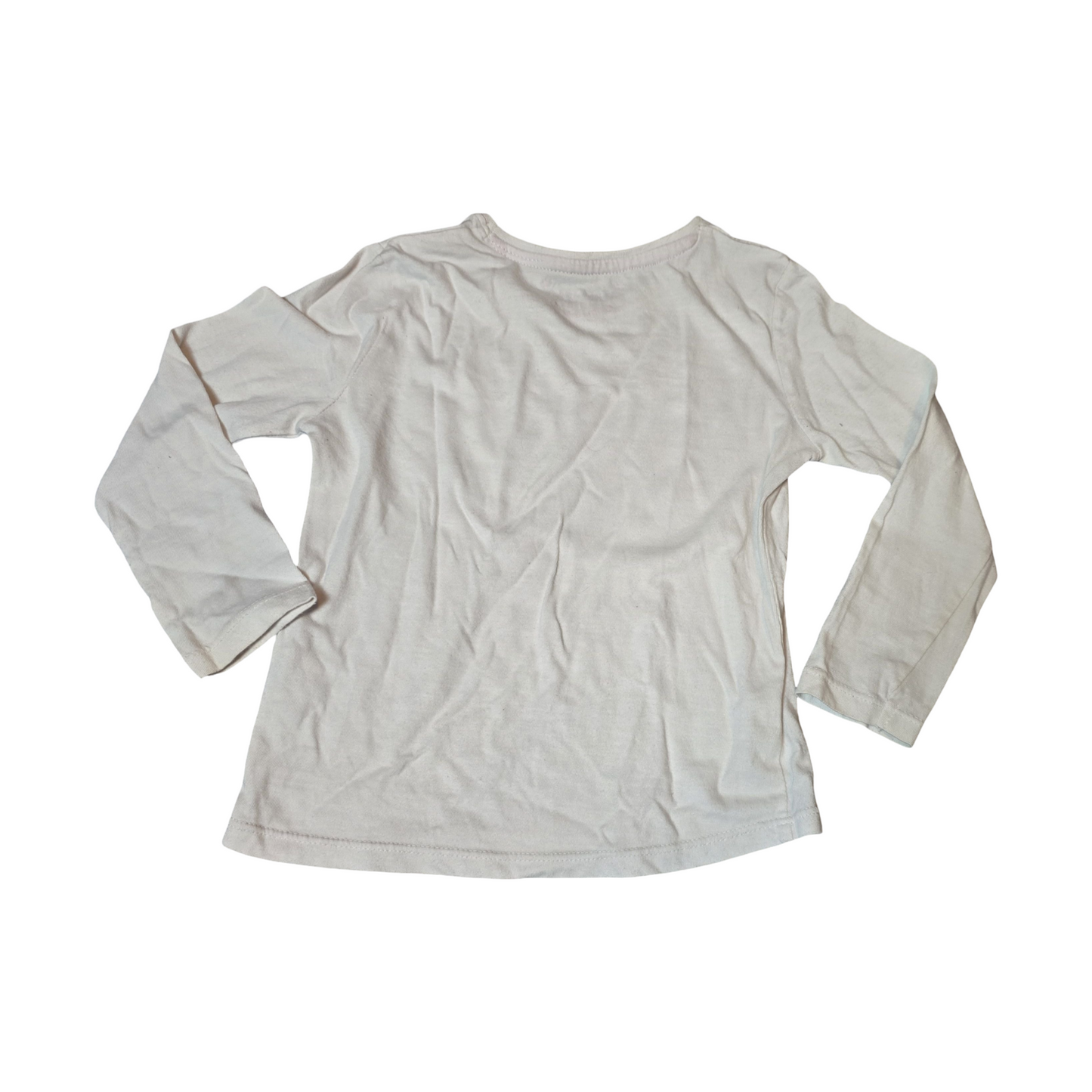 Primark Girls White Butterfly T-Shirt – Age 2–3 Years – 100% Cotton