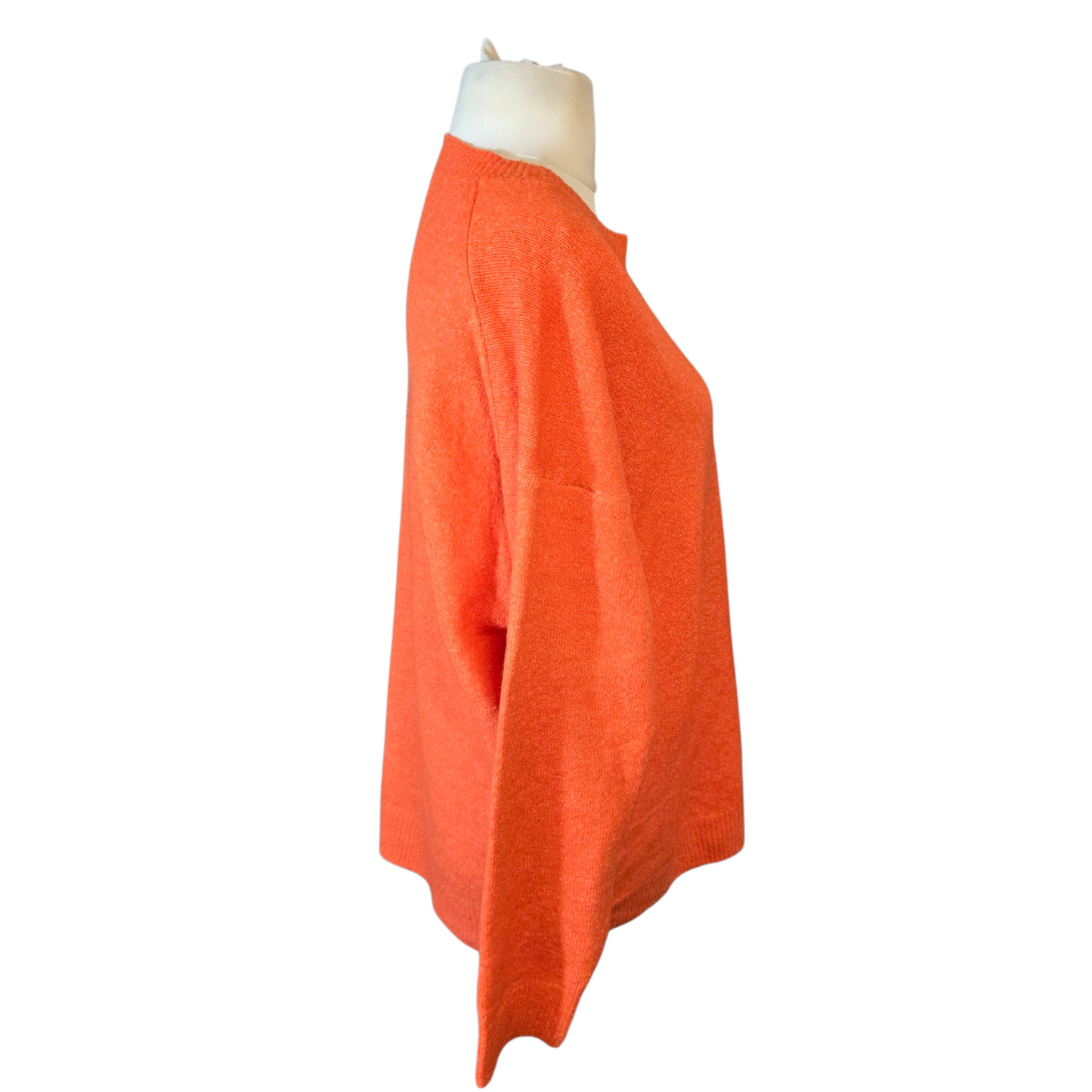 Primark Orange Knitted Jumper – Size 14/16 – Oversized Relaxed Fit