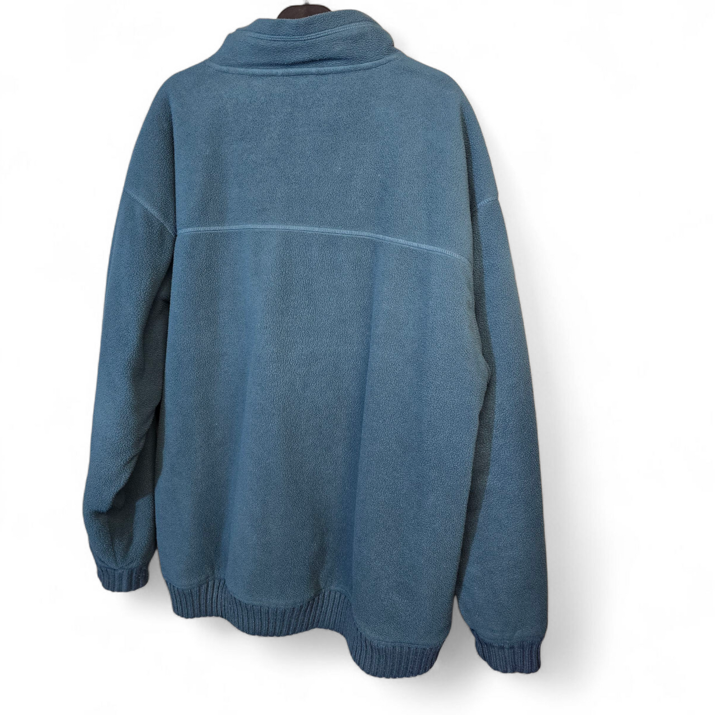 EWM Men’s Teal Green Fleece Jacket – Zip Pockets, XL