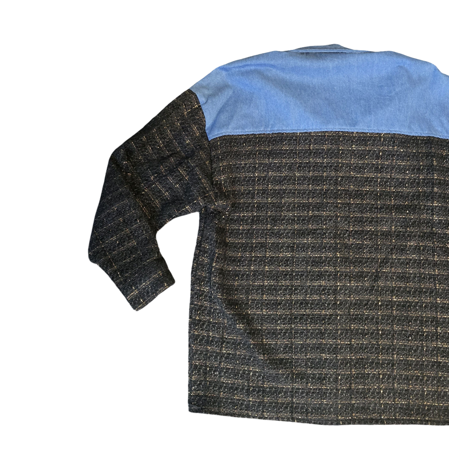 Koolook Shirt Blue & Black Med Size 12/14 Denim Everyday NWT