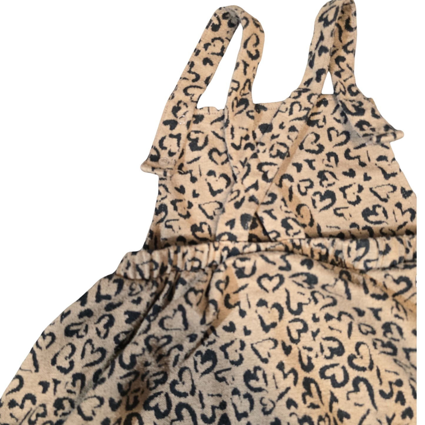 George Brown & Black Heart Print Pinafore Dress – Girls 3-4 Years – Polyester Viscose