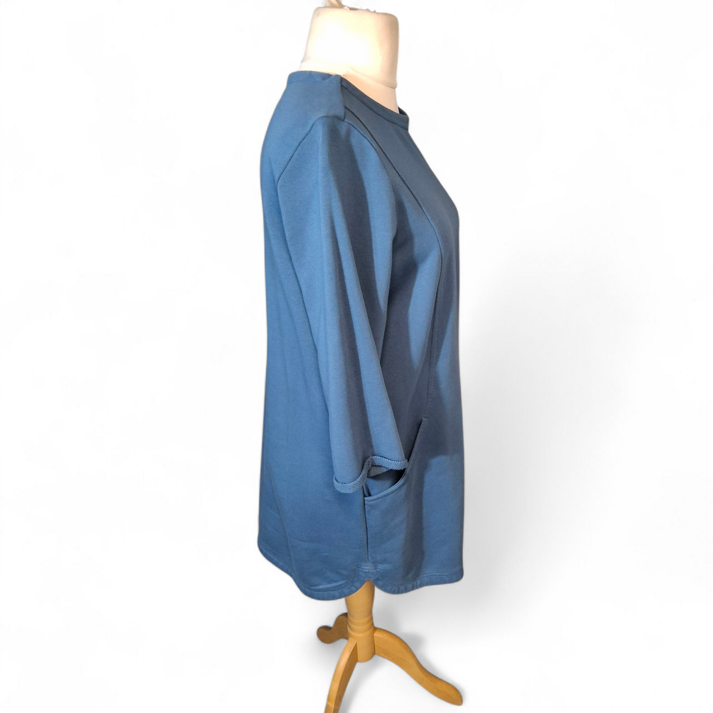 Seasalt Blue 100% Cotton Tunic Top with Pockets – Size 12