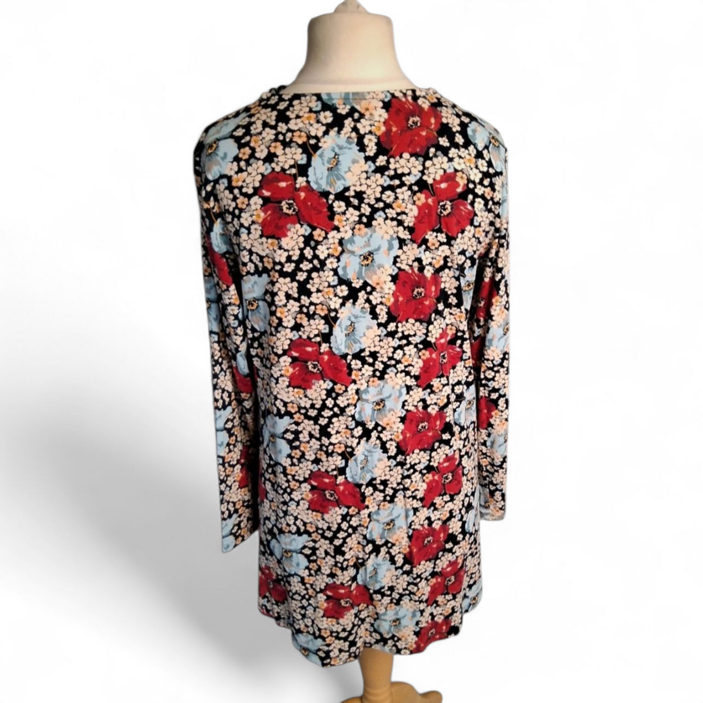 Tu Multicoloured Long Sleeve Longline T-Shirt – Size 14