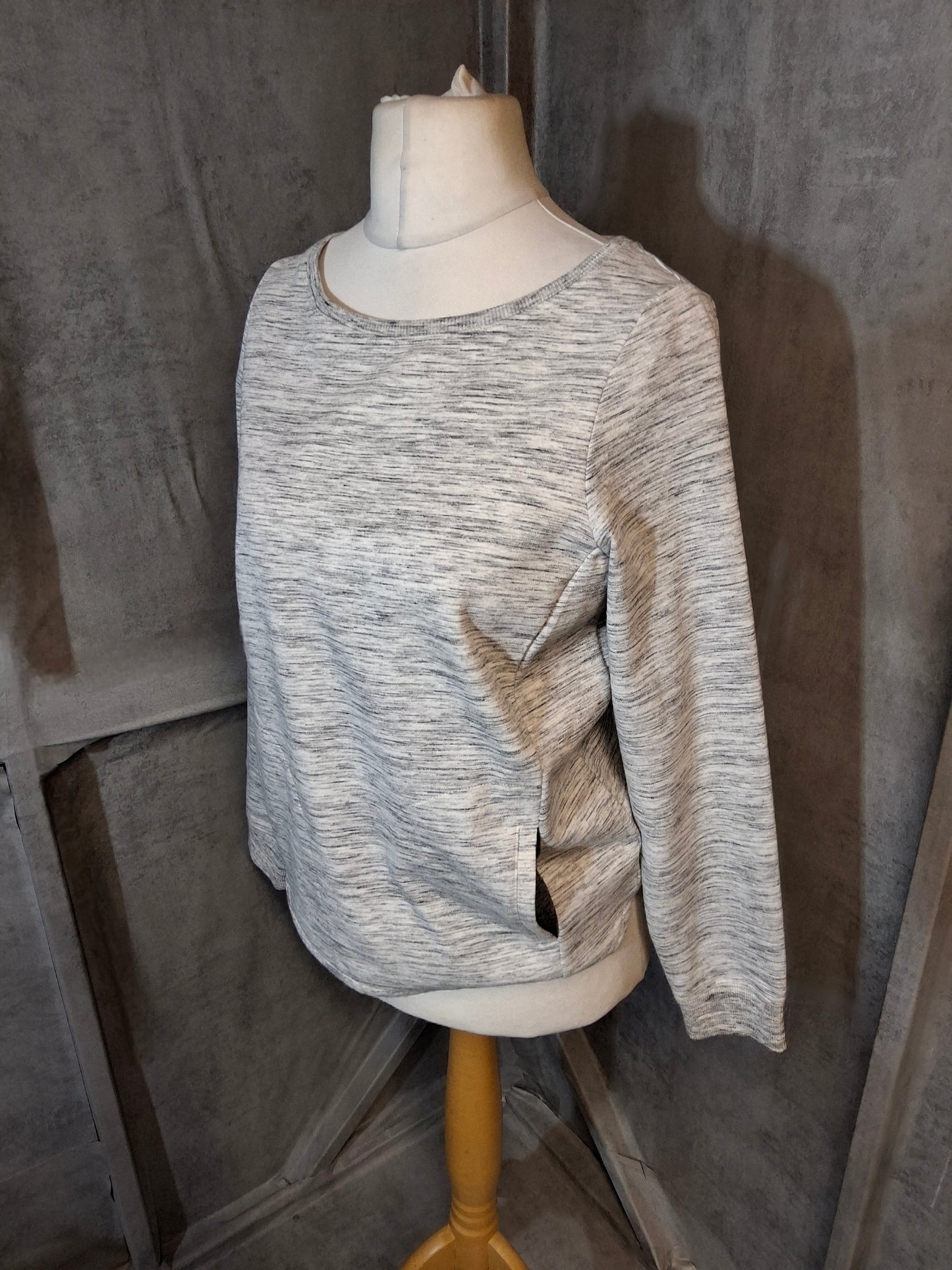 Mint Velvet Grey Hygge Jumper – Size 12, Pockets, Cosy Cotton Blend