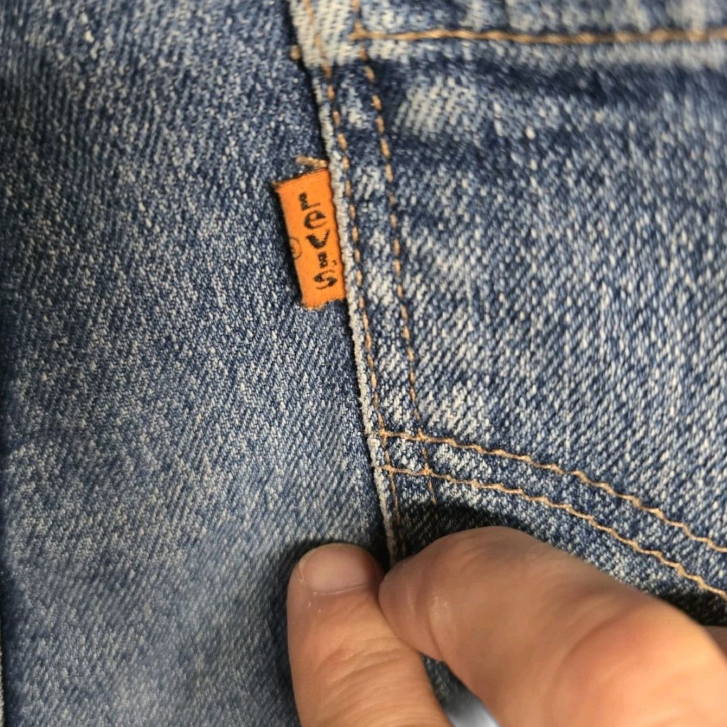 Men's Levi 805 1996 Orange Tab Blue Straight Leg Jeans Size W32 L30