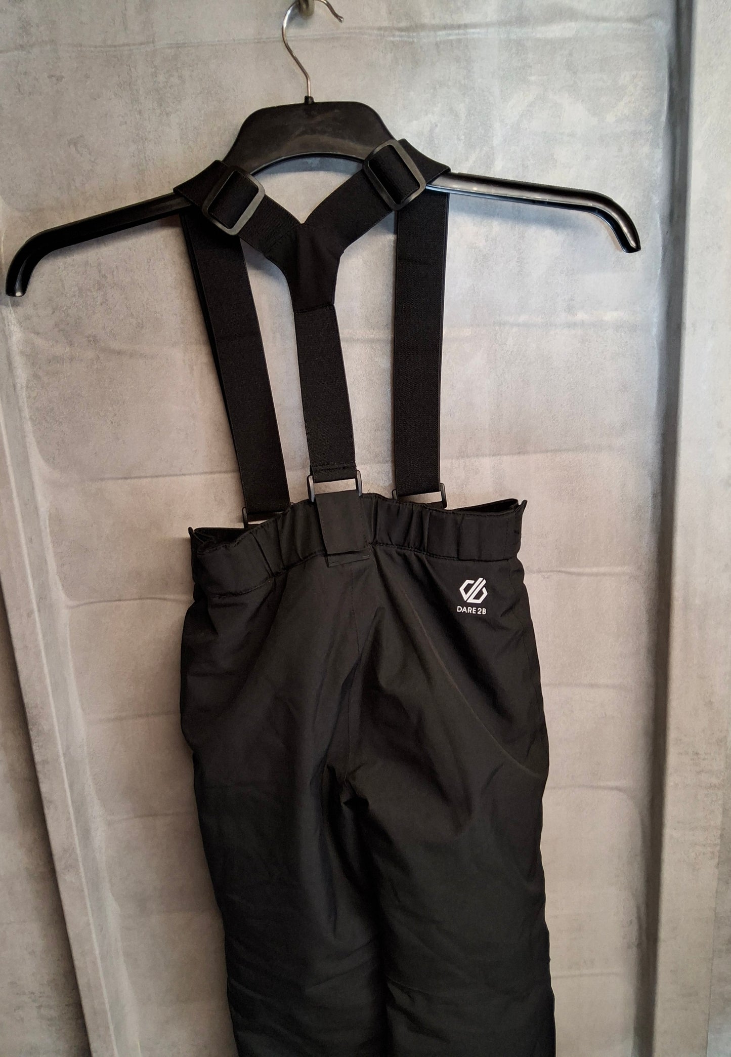 Dare2b Kids Black Waterproof Ski Trousers – 7-8 Years – Removable Suspenders –  Boys & Unisex