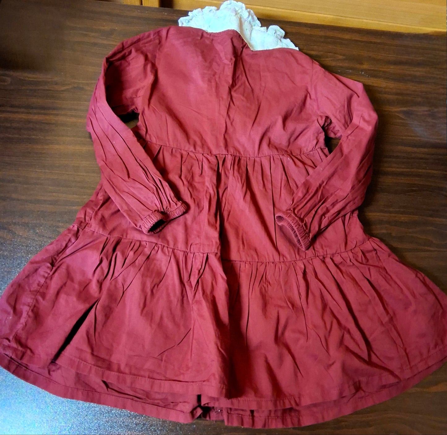 H&M Girls Burgundy Red Dress – 2-3 Yrs – 100% Cotton
