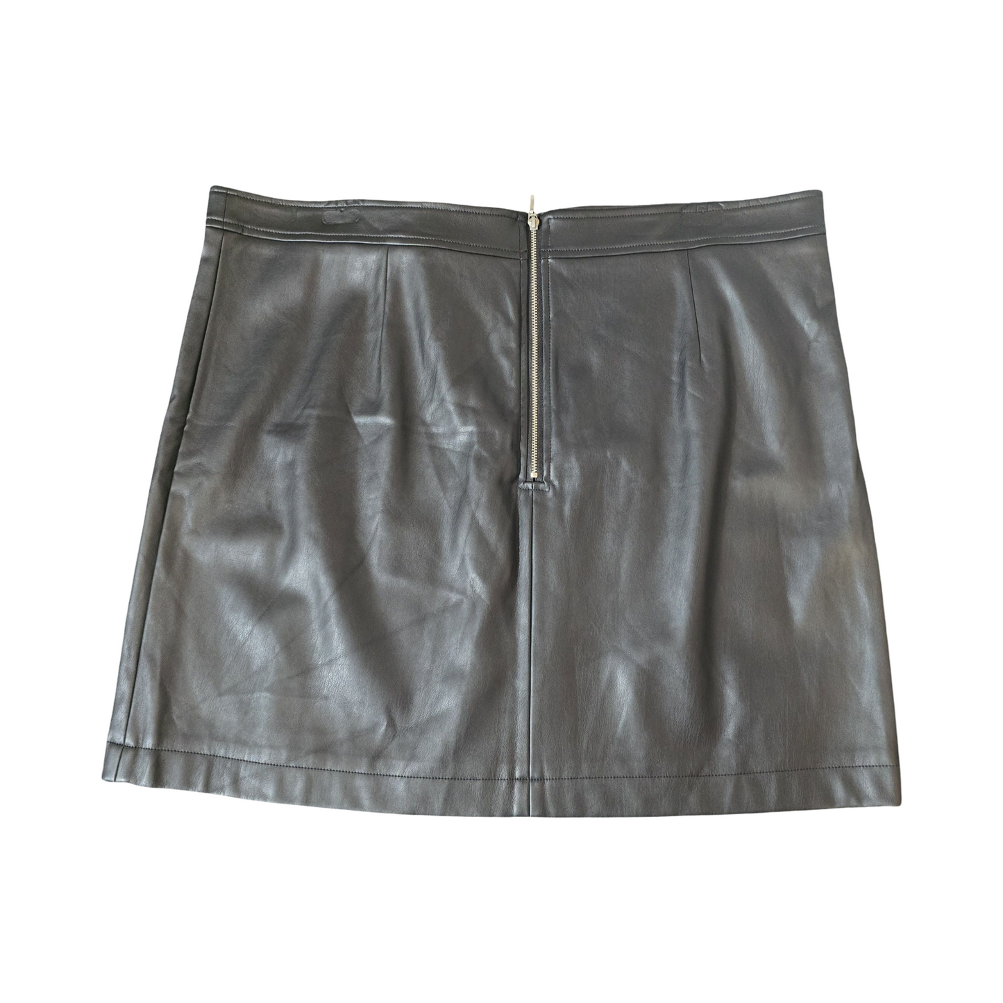 M&Co Black Faux Leather Mini Skirt – Size 20 – NWT