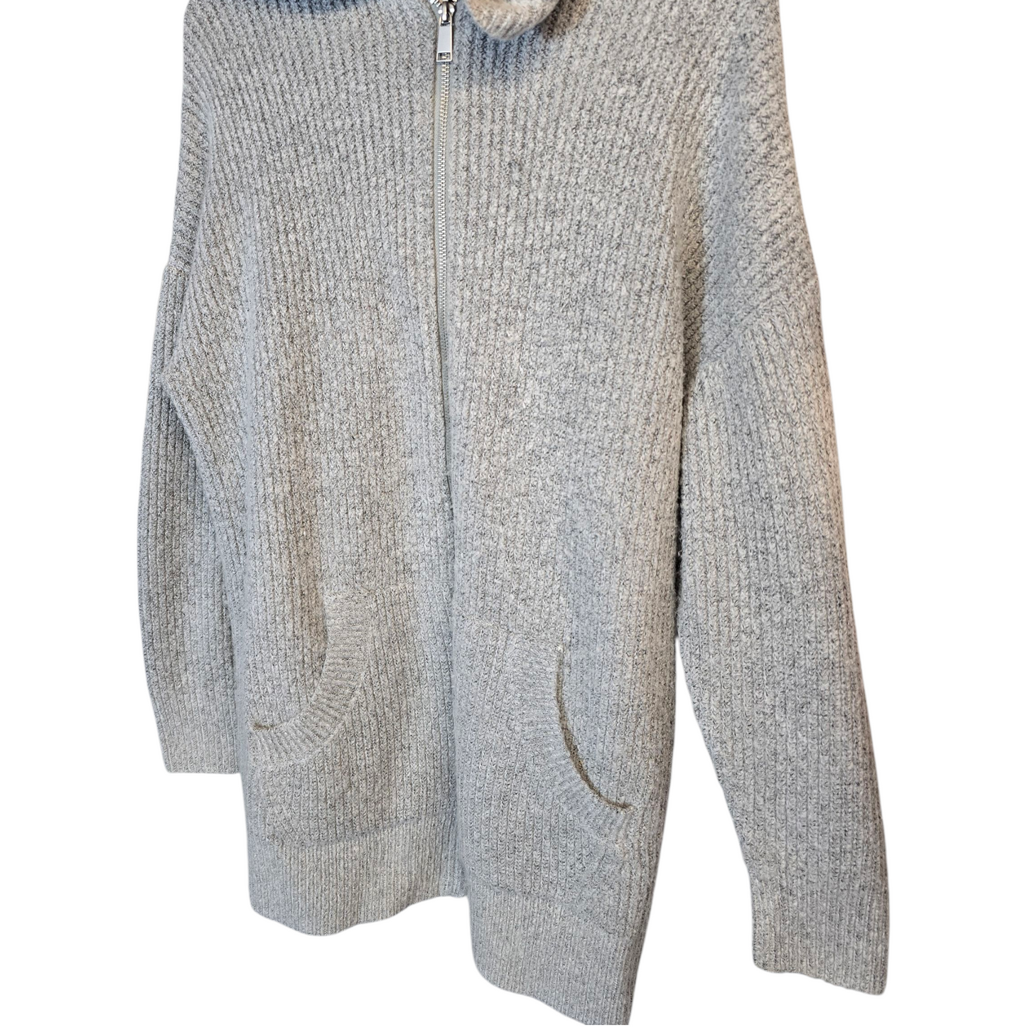 H&M Grey Hooded Zip Cardigan – Size M (Would Suit size 12/14)