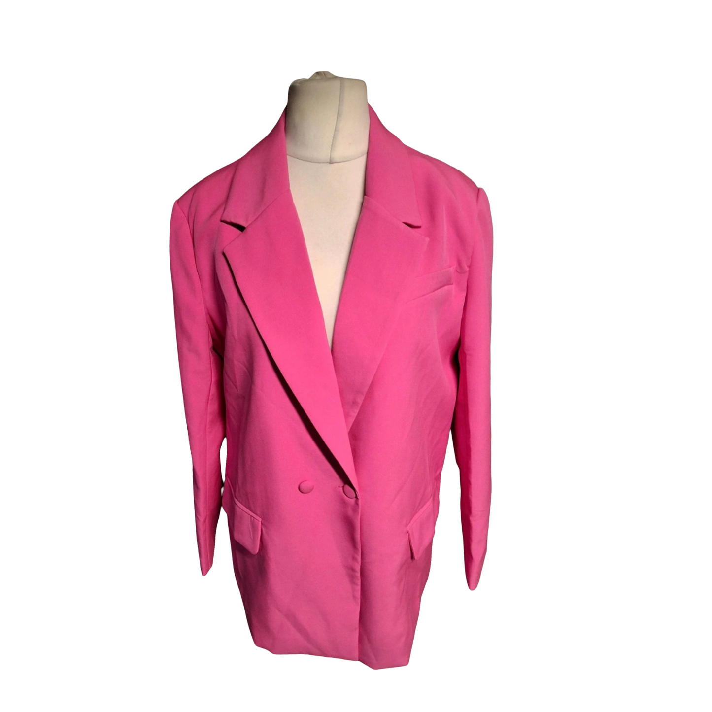 Missguided Bright Pink Oversized Blazer – Size 8 – NWT