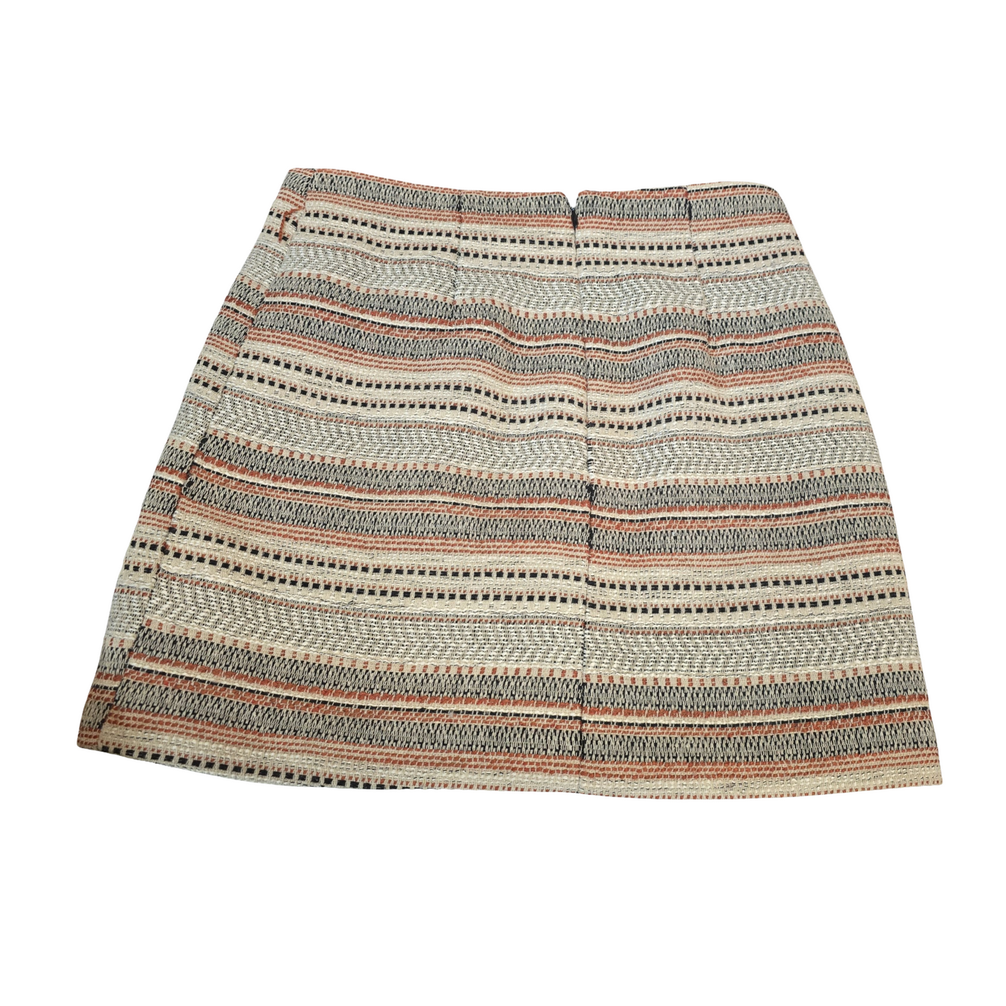 Primark Orange, Black & Beige Knit Mini Skirt – Size 10 – Lined