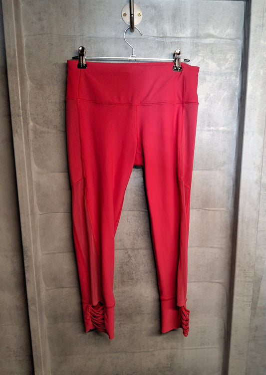 90 Degrees by Reflex Pink Cropped Leggings – Size Small (UK 8/10) – Polyester Spandex