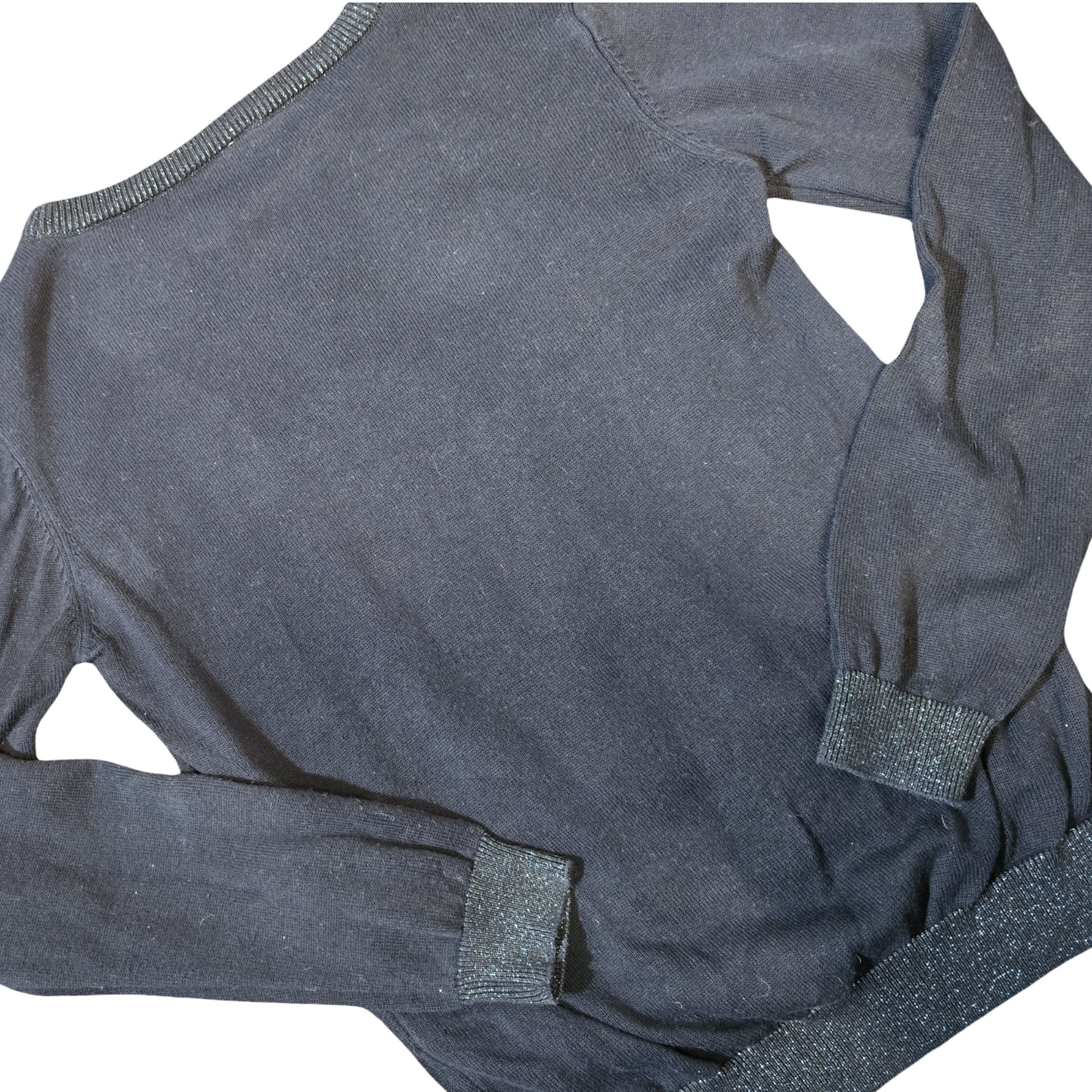 Tu Girls Navy Xmas Unicorn Jumper – Age 11 – Sequin & Fluffy Design