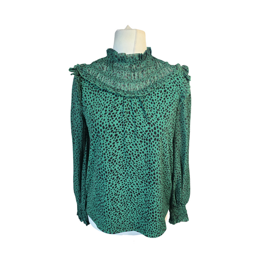 Green Blouse Small Size 10/12  Weekend Lipsy Love & Roses