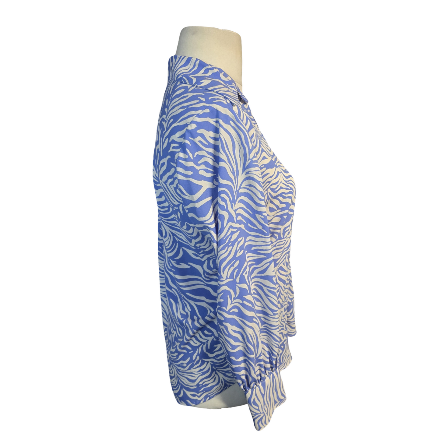 Marks & Spencer Blue & White Shirt Size 10 Relaxed Causal