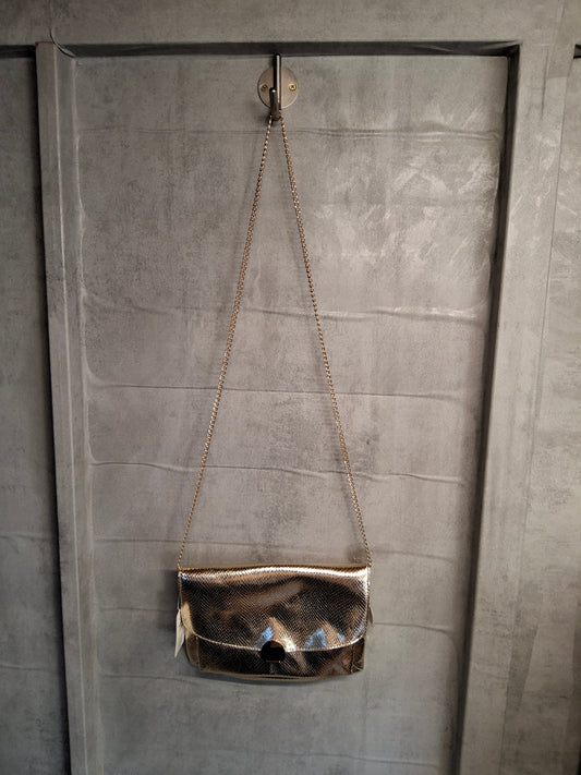 Primark Gold Croc-Style Shoulder Bag