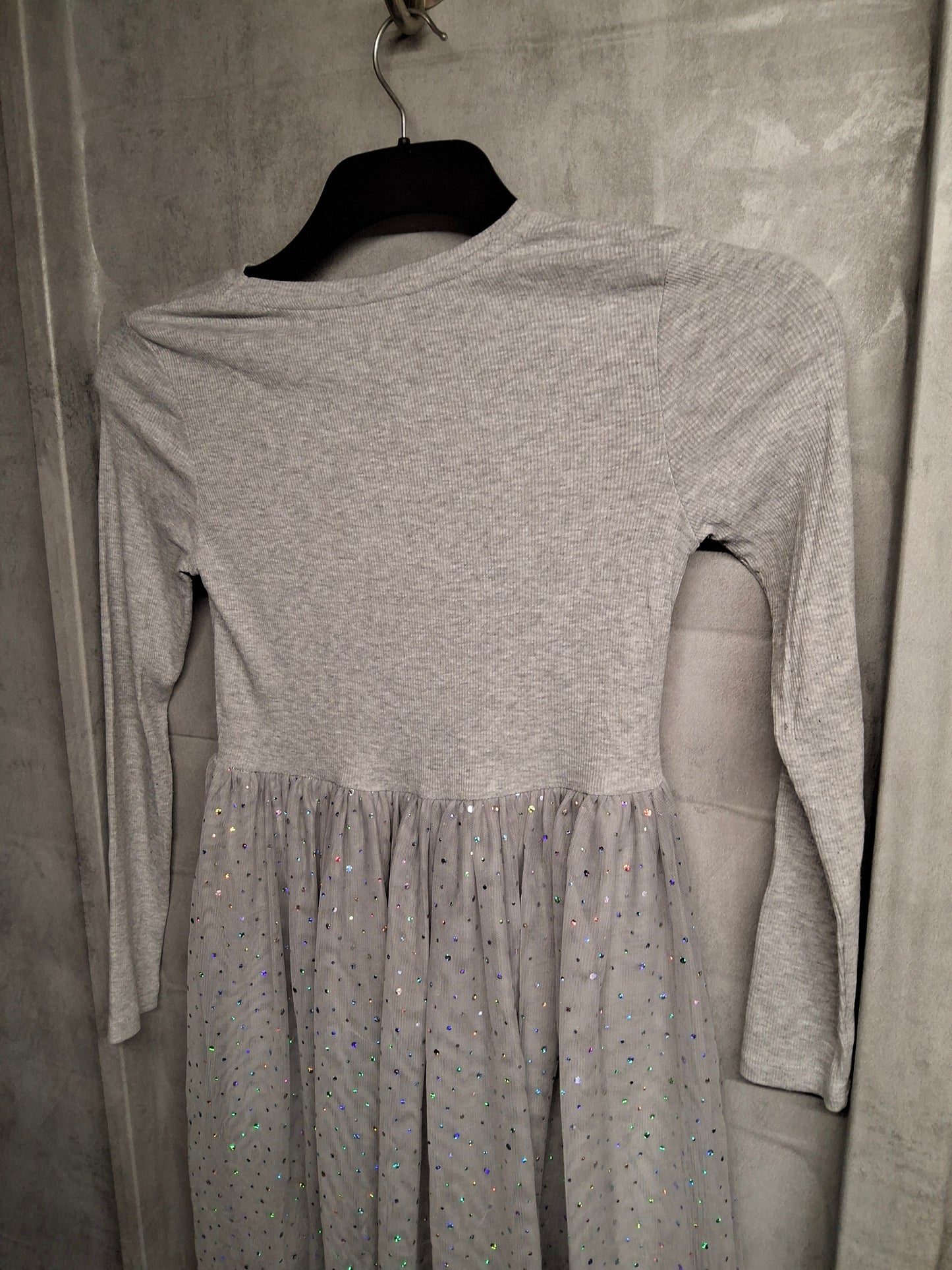 George Girls’ Grey Tulle Sequin Dress – Age 12–13 Years – Cotton & Polyester Party Outfit