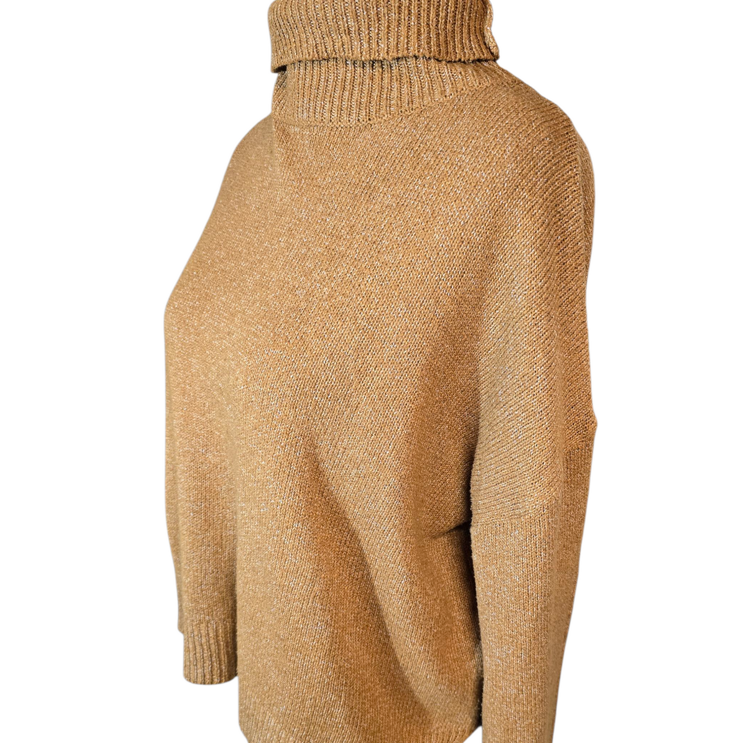 Shein Brown Oversized Turtleneck Jumper – Size L (UK size 12/14)