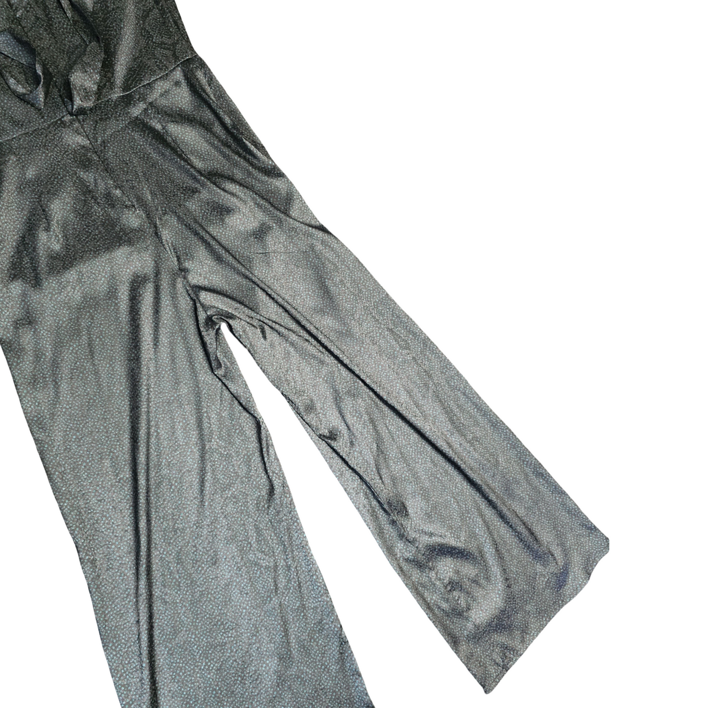 Next Jumpsuit Green Size 14 Polka Dot Wide Leg Weekend