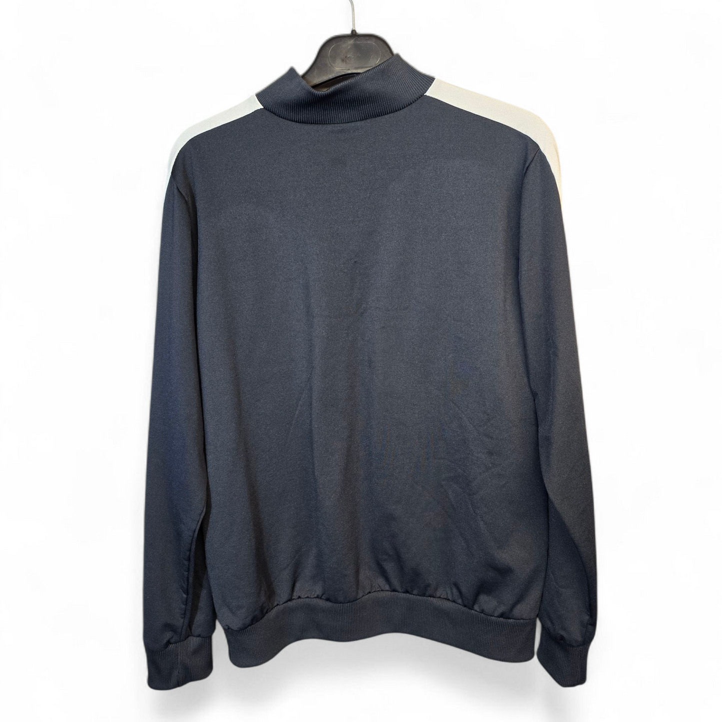 BoohooMAN Black & White 1/4 Zip Jumper – Size M – Polyester