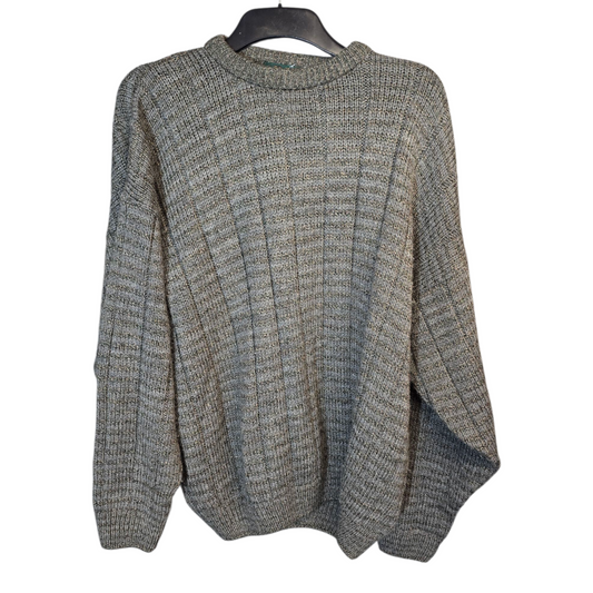 Vintage Peregrine Knitwear Grey Jumper – Men’s – Wool Blend