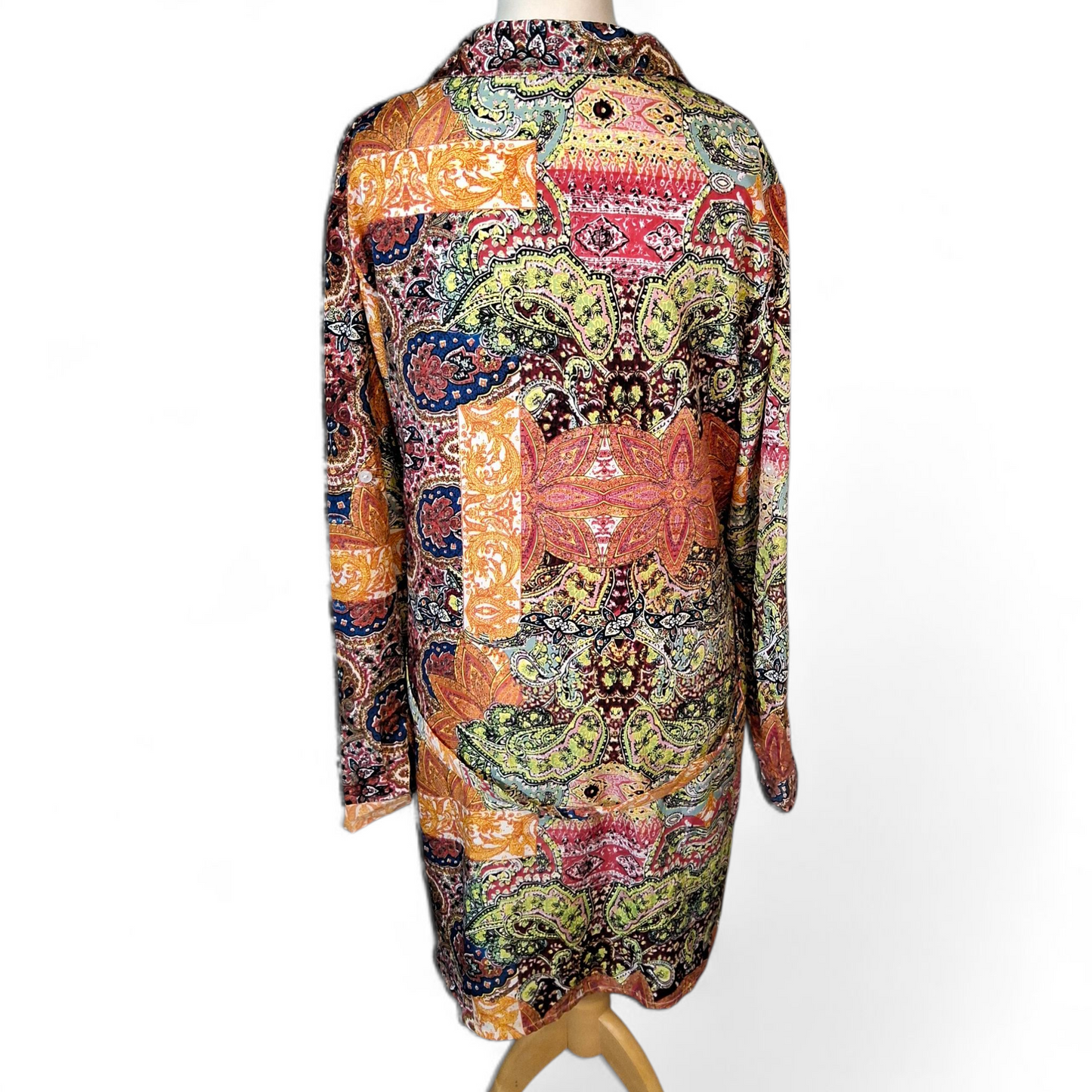 Boohoo Multicoloured Patterned Belted Shirtdress – UK size 18