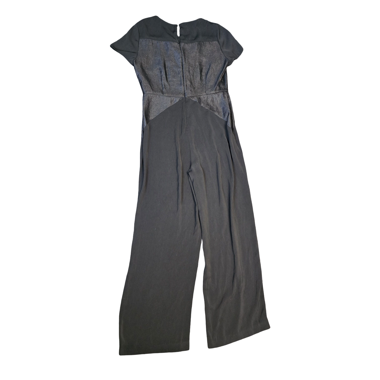 M&S Jumpsuit Black Size 12Reg Short Sleeved Flared Weekend