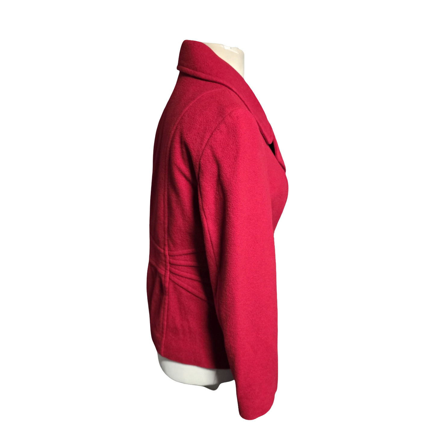 Precis Red Wool-Blend Peacoat – Size 12 (Mid Length)