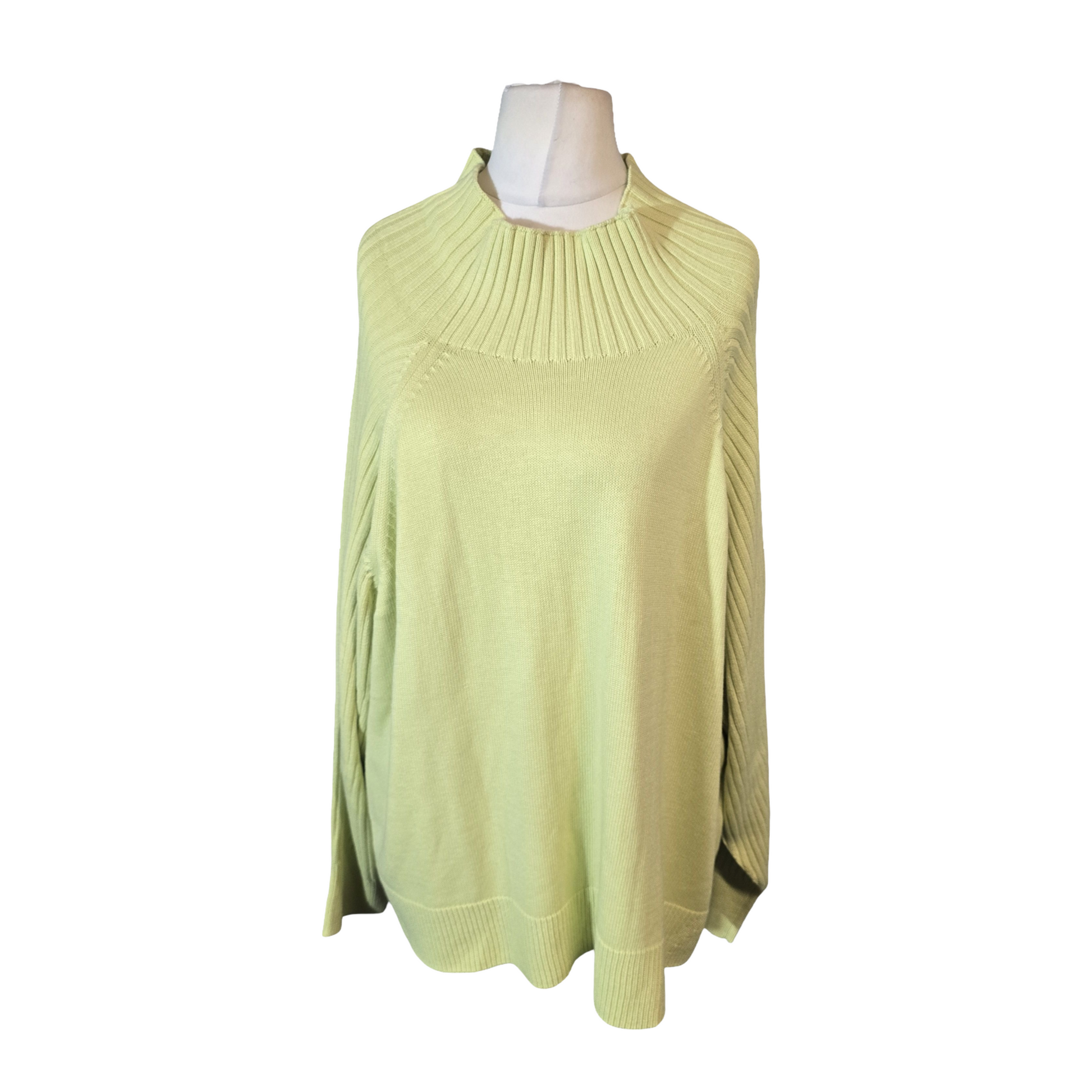 Daily Ritual Light Green Ribbed High Neck Jumper – NWT – Size 3XL (Fits 22/24)