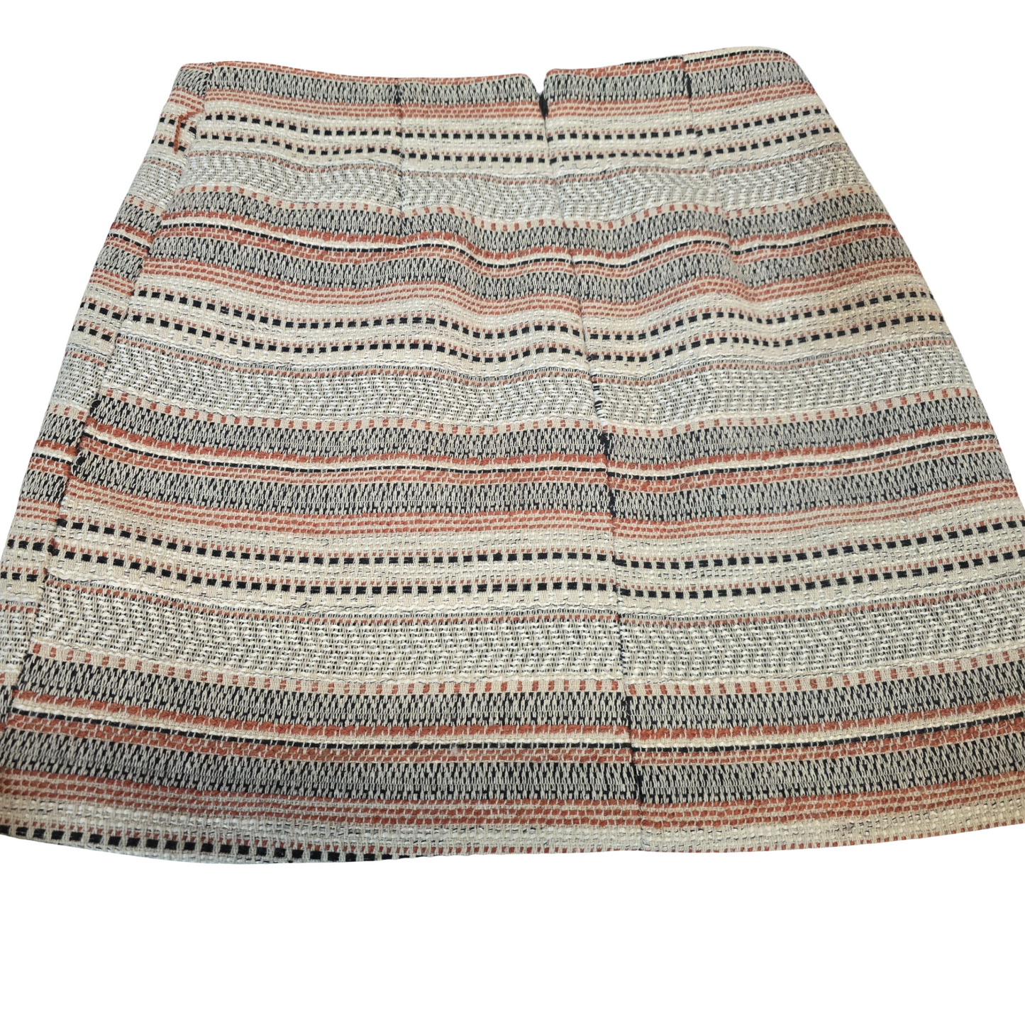 Primark Orange, Black & Beige Knit Mini Skirt – Size 10 – Lined