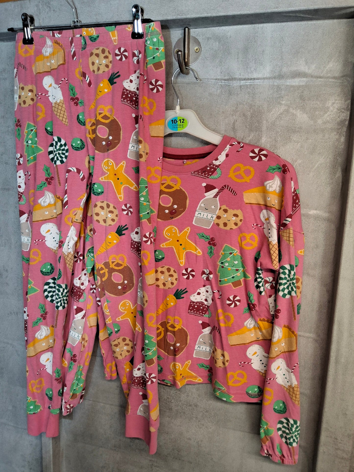 George Girls Pink Christmas Pyjamas – Age 11-12 Years – 100% Cotton