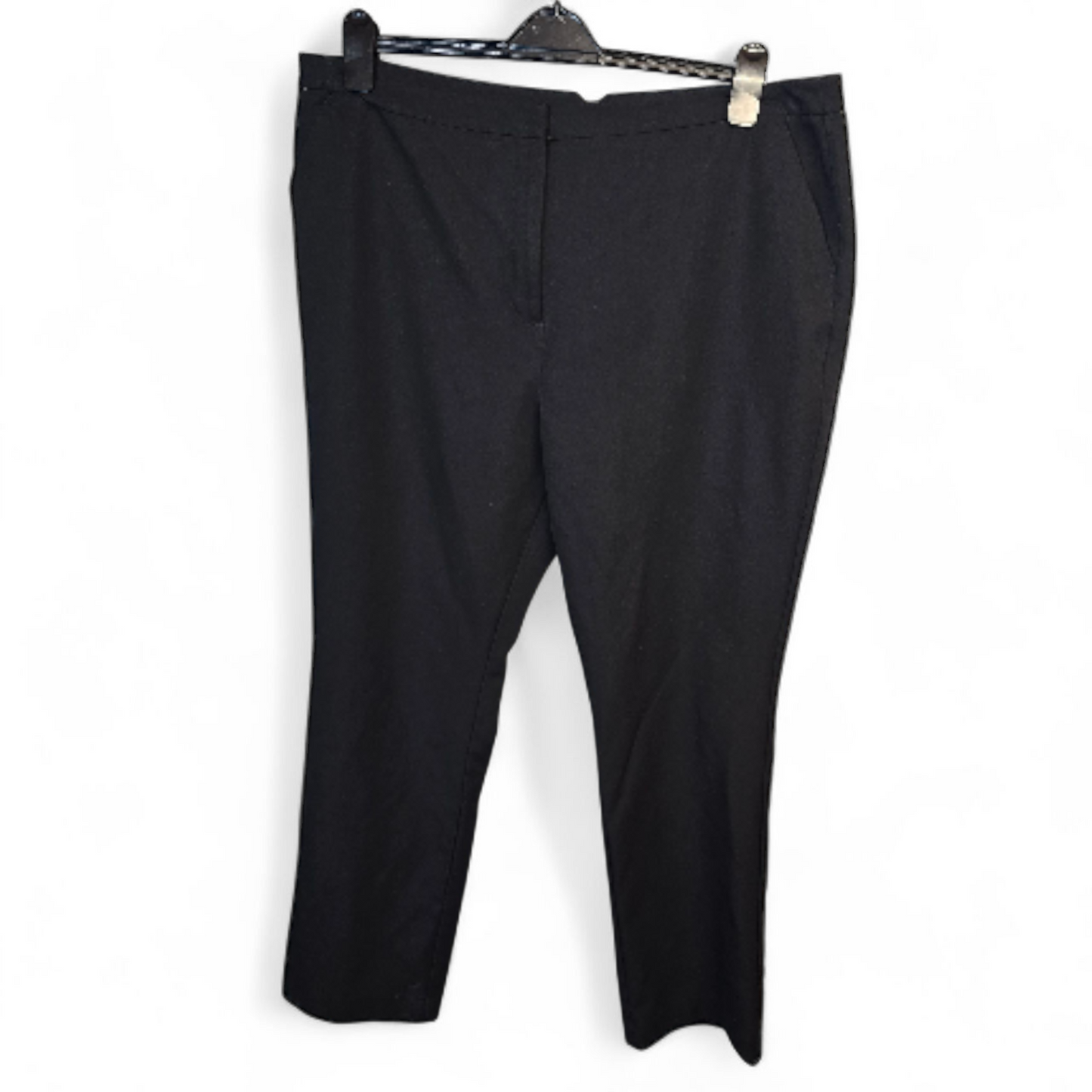 Matalan Black Slim Work Trousers – Size 20 – 29” Inside Leg with Pockets