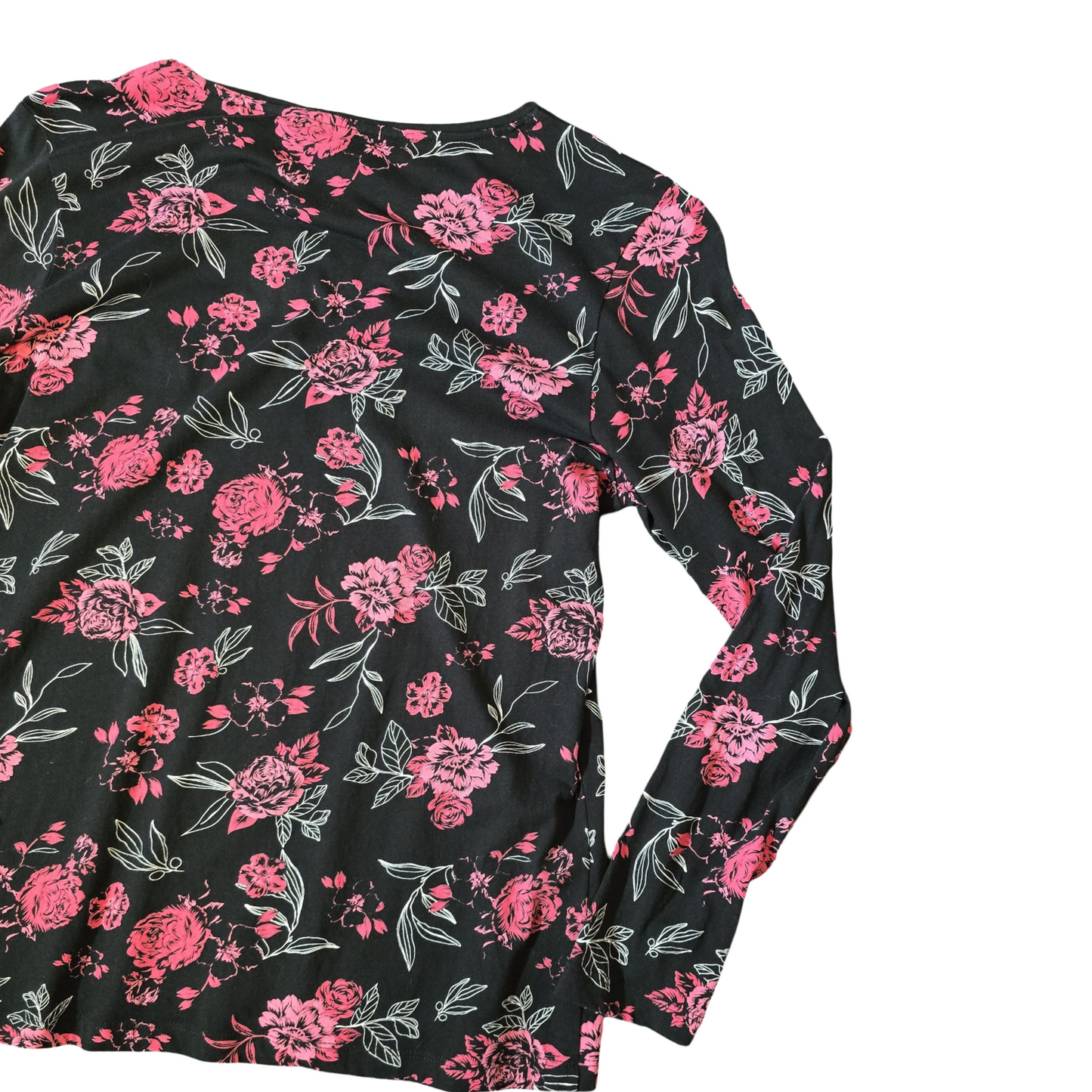 Esmara Floral Long Sleeve Cotton Top – UK size 12/14 Comfy & Cute